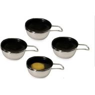 4 Pc Replacement Egg Cups Nonstick Coating - Black