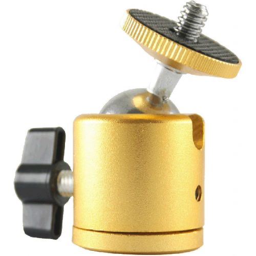  EXMAX Tripod Mini Ball Head with 1/4” Screw for Photography Studio DSLR Camera - 2 Pack Golden