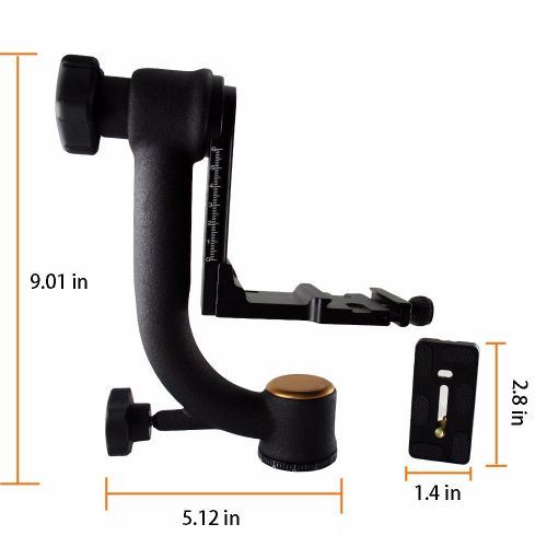  EXMAX 360°Swivel Panoramic Vertical Gimbal Pro Clamp Tripod Ball Head System For Outdoor Shooting