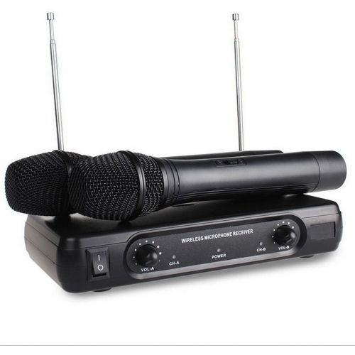  EXMAX V-2 VHF Handheld Dynamic Wireless Professional Microphone System Outdoor Wedding Conference Party Singing KTV Karaoke Cordless Mic