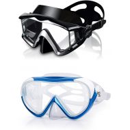 EXP VISION Diving Mask Snorkeling Gear, Kids Adult 2PCS Snorkel Mask Dive Goggles Silicone Swim Glasses with Nose Cover for Snorkeling Scuba Free Diving Spearfishing