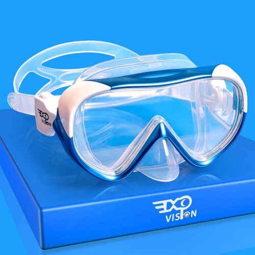  EXP VISION Diving Mask Snorkeling Gear, Kids Adult 2PCS Snorkel Mask Dive Goggles Silicone Swim Glasses with Nose Cover for Snorkeling Scuba Free Diving Spearfishing