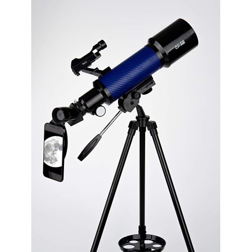  Explore One CF400SP Astronomy and Terrestrial Telescope with 20x to 67x Magnification - 70mm Aperture - 400mm Focal Length - Smartphone Adapter - Easy-to-Use Beginner Telescope for