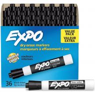 [아마존 핫딜]  [아마존핫딜]Expo 1920940 Low Odor Dry Erase Markers, Chisel Tip, 36 Count, Black