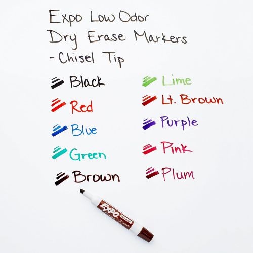  [아마존 핫딜]  [아마존핫딜]Expo 1920940 Low Odor Dry Erase Markers, Chisel Tip, 36 Count, Black