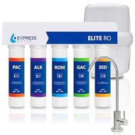 Express Water Elite RO Reverse Osmosis Alkaline Water Filtration System - Quick Twist Filter Change 9 Stage RO Water Filter- Under Sink Water Filter with Alkaline Filter for Essential Minerals 100 GPD