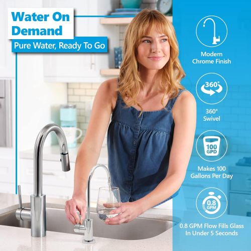  EXPRESS Water UV Reverse Osmosis Water Filtration System ? 11 Stage UV Water Filter with Faucet and Tank ? Under Sink Water Filter with Alkaline Filter for added Essential Minerals