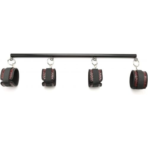  exreizst 3 in 1 Spreader Bar Set with Adjustable Straps Sports Aid Training Tool, Black and Brown