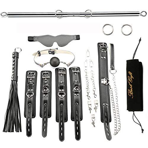  exreizst Expandable Spreader Bar Set with Adjustable Straps Kit Sports Exrecise Training Tool, Black