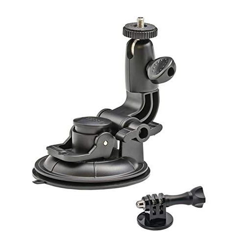  Camera Car Windshield Suction Cup Mount for GoPro, EXSHOW 360 Rotation Heavy Duty Window Holder with 1/4-20 Thread for GoPro Hero 10 9 8 7 6 5 4 SJCAM Canon g7x Vlogging DSLR and O