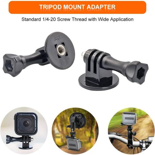  EXSHOW Car Suction Cup Mount for GoPro, Full Rotation Car Dashoard/ Windshield Camera Holder with 1/4 Camera Screw Connector for GoPro Hero 8 7 6 5 4 3+ 3 2 1 and Other Cameras