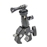 EXSHOW Camera Motorcycle Mount for Gopro, 360 Rotation Metal Action Camera Clamp Holder with 1/4-20 Thread for Moto Bike Bicycle Handlebar, for GoPro Hero 9 8 7 6 5 4 Black, SJCAM,