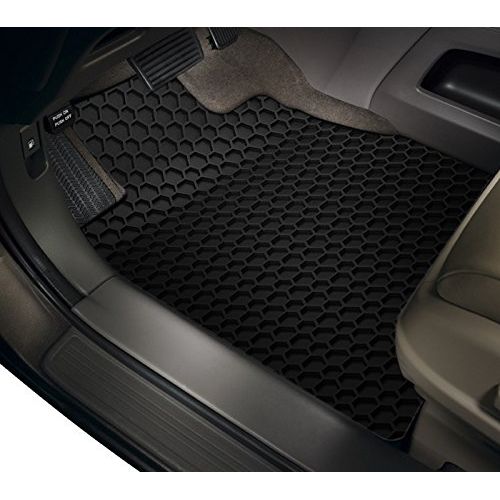  EXeAuto ToughPRO Floor Mats Set (Front Row + 2nd Row) Compatible with Mercedes-Benz C Class (Sedan) - All Weather - Heavy Duty - (Made in USA) - Black Rubber - 2008, 2009, 2010, 2011, 2012