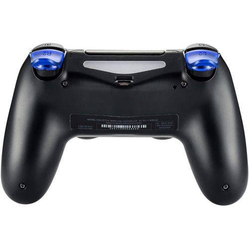  eXtremeRate Clear Blue 2 Pairs L2 R2 Buttons Extention Trigger for PS4 Controller, Game Improvement Adjusters Extenders for PS4 Controller JDM-030