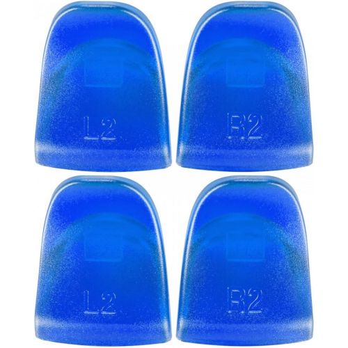  eXtremeRate Clear Blue 2 Pairs L2 R2 Buttons Extention Trigger for PS4 Controller, Game Improvement Adjusters Extenders for PS4 Controller JDM-030