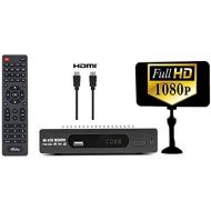 [아마존베스트]EXuby Exuby Digital Converter Box for TV, Flat Antenna, HDMI Cable for Recording & Viewing Free Full HD Digital Channels (Instant & Scheduled Recording, 1080P, HDMI Output, 7Day Program