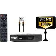 [아마존베스트]EXuby Exuby Digital Converter Box, Antenna, RF Cable for Recording & Viewing Full HD Digital Channels for Free (Instant & Scheduled Recording, 1080P HDTV, HDMI Output, 7 Day Program Guid