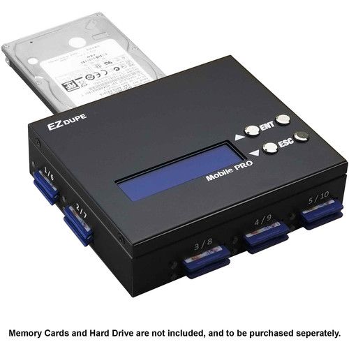 EZ Dupe Mobile Pro SD & microSD Memory Card to HDD Backup Station
