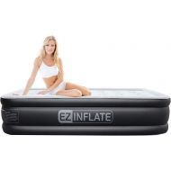 [아마존 핫딜]  [아마존핫딜]EZ INFLATE Upgraded Twin air Mattress with Built in Pump, Luxury Twin Airbed, Inflatable Mattress for Home Camping Travel, Luxury Twin Size Blow up Bed, 2-Year Warranty