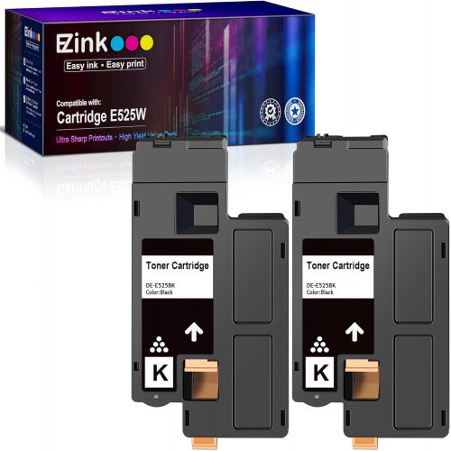  E Z Ink (TM) Compatible Toner Cartridge Replacement for Dell E525w E525 525w to use with E525w Wireless Color Printer for 593 BBJX (Black, 2 Pack)