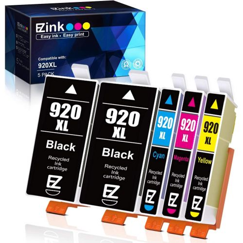  E-Z Ink (TM) Compatible Ink Cartridge Replacement for HP 920XL 920 for use with Officejet 6500 6500A 6000 7000 7500 7500A E709 Printer Tray (2 Black, 1 Cyan, 1 Magenta, 1 Yellow, 5