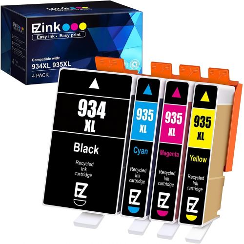  E-Z Ink (TM) Compatible Ink Cartridge Tray Replacement for HP 934 935 High Yield 934XL 935XLcompatible with Officejet 6830 6230 6815 6812 6835 6820 Printer (4 Pack)