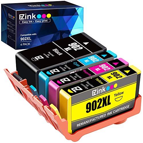  E-Z Ink (TM) Remanufactured Ink Cartridge Replacement for HP 902 902XL to use with OfficeJet Pro 6968 6978 6970 6975 6954 6958 6960 6976 6962 New Upgraded Chips (Black,Cyan,Magenta