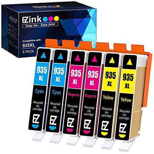  E-Z Ink (TM) Compatible Ink Cartridge Replacement for HP 935XL to use with Officejet 6230 6830 6815 6812 6835 6820 Printer ( 2 Cyan, 2 Magenta, 2 Yellow, 6 Pack)