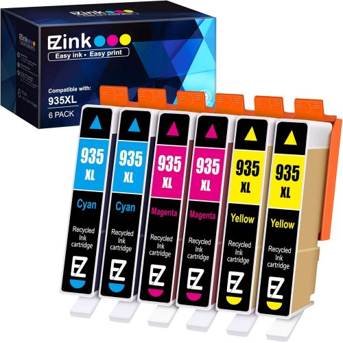  E-Z Ink (TM) Compatible Ink Cartridge Replacement for HP 935XL to use with Officejet 6230 6830 6815 6812 6835 6820 Printer ( 2 Cyan, 2 Magenta, 2 Yellow, 6 Pack)