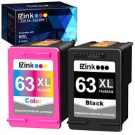 E-Z Ink (TM) Remanufactured Ink Cartridge Replacement for HP 63XL 63 XL to use with Officejet 3830 5255 4650 3833 Envy 4520 Deskjet 1112 3637 3630 3634 Printer (1 Black, 1 Tri-Colo