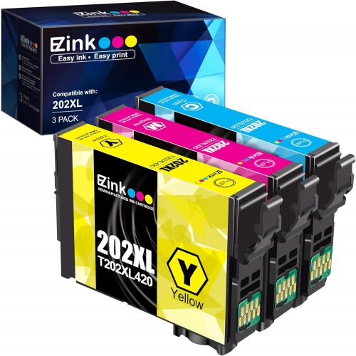 E-Z Ink (TM) Remanufactured Ink Cartridge Replacement for Epson 202 XL 202XL T202XL to use with Workforce WF-2860 Expression Home XP-5100 Printer New Upgraded Chips(1 Cyan, 1 Magen