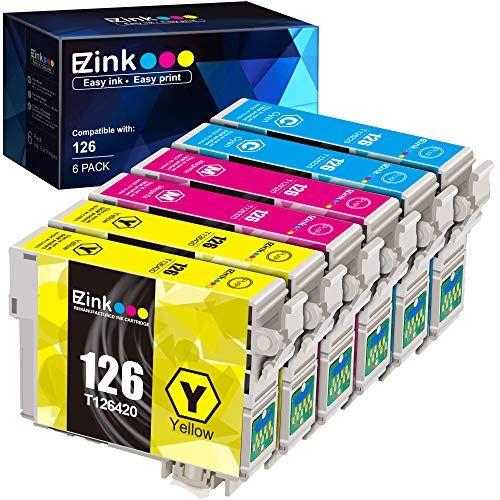  E-Z Ink (TM) Remanufactured Ink Cartridge Replacement for Epson 126 T126 to use with Workforce 435 520 545 635 WF-3520 WF-3530 WF-3540 WF-7010 WF-7510 Stylus NX330(2 Cyan,2 Magenta