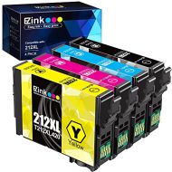 E-Z Ink (TM) Remanufactured Ink Cartridge Replacement for Epson 212XL T212XL 212 XL T212 to use with XP-4100 XP-4105 WF-2830 WF-2850 Printer (1 Black, 1 Cyan, 1 Magenta, 1 Yellow,
