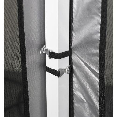  E-Z UP SPFM104TCBK 10 Food Service Vendor Screen Wall Kit With Truss Clips (Set Of 4), Black, 10 x 10