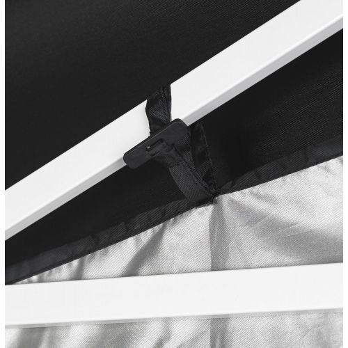  E-Z UP SPFM104TCBK 10 Food Service Vendor Screen Wall Kit With Truss Clips (Set Of 4), Black, 10 x 10