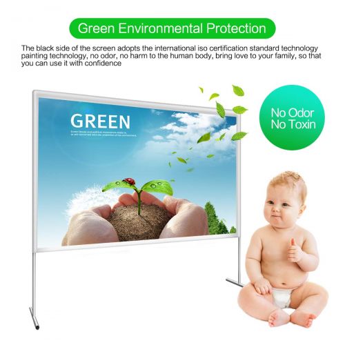  120 inch Projector Screen with Stand -EZAPOR 16:9 290×168CM Portable Foldable Outdoor Movie Home Theater Projection Screen Assembling