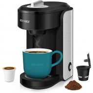 [아마존베스트]EZBASICS Single Serve Coffee Maker, K Cup Coffee Machine, Mini Coffee Brewer, Black, Single Cup Coffee Maker with Visual Water Reservoir