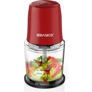 Food Processor, EZBASICS Small Food Processor for Vegetables, Meat, Fruits, Nuts, 2 Speed Mini Food Chopper With Sharp Blades, 2-Cup Capacity, Red