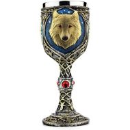 EZESO ESSENTIAL SKINCARE EZESO Stainless Steel Wolf Goblet, EZESO Resin 3D Wine Chalice Goblet Cup(Wolf Goblet)