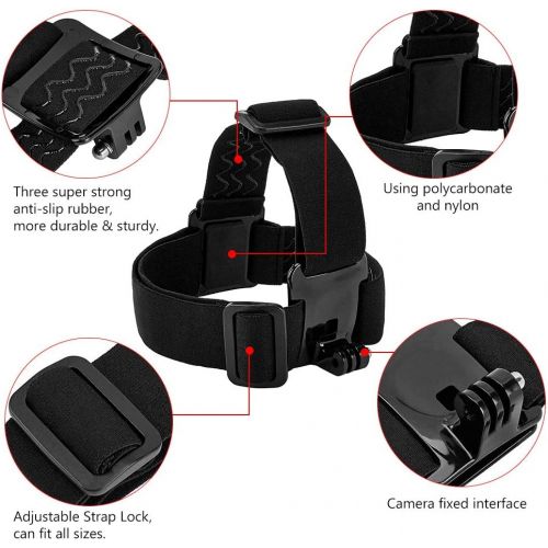  EZESO ESSENTIAL SKINCARE Chest Mount Harness Strap Head Mount Strap Wrist Strap Kit Compatible with Action Camera 9/8/7/6/5/4/3/2/1 Session Cameras