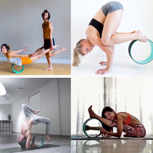  EZGO Yoga Wheel Designed for Improves Balance and Flexibility & Alleviates Back Pain White