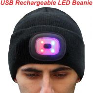 [아마존베스트]EZGO Extremely Bright LED Lighted Beanie Cap, Unisex Lighted Headlamp Hat, Perfect Hands Free Flashlight for Hunting, Camping, Jogging, Grilling, Handyman Working and More