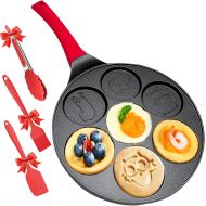 EZJOB Pancake Molds for Kids, Mini Pancakes Maker Silver Dollar Pancake Pan Nonstick Pancake Griddle Grill Pan Mini Crepe Maker Sarten Para Pancakes Ninos