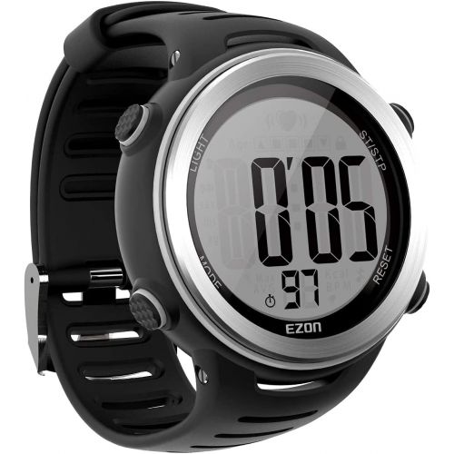  EZON SHS HRM Tech Brustgurt Smart Sport mit Herzfrequenz Monitor Wasserdicht Armbanduhr mit Alarm stundensignal Stoppuhr t007a11