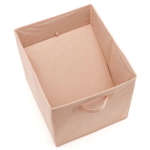  EZOWare Set of 4 Foldable Fabric Basket Bin, Collapsible Storage Cube Boxes for Nursery Toys (13 x 15 x 13 inches) (Pink)