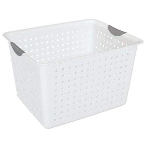  EZOWare MRT SUPPLY Deep Ultra Plastic Storage Bin Organizer Basket, Clear White (12 Pack) with Ebook