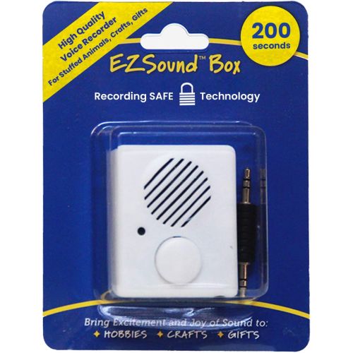  [아마존베스트]EZSound Box - Front Play Button for Personal Messages, Favorite Tunes, Stuffed Toys, Science Projects, Hobbies, Craft Projects, Talking Displays, etc - 200 seconds - Rerecordable t