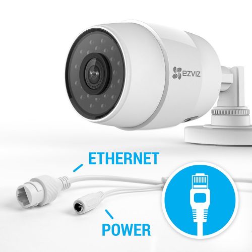  [아마존 핫딜]  [아마존핫딜]EZVIZ C3C IP Kamera Kompatibel mit Amazon Alexa, 720P HD, Brennweite 2.8mm, WLAN 2.4GHz Outdoor Wetterfest UEberwachungskameras Bullet-Kamera mit SD-Karten Steckplatz