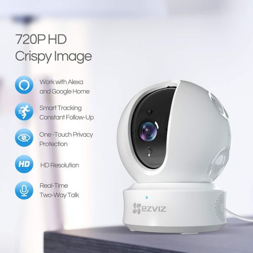  EZVIZ Dome Camera 1080p HD Wireless IP Security Camera Night Vision Motion Detection Two-Way Audio PanTiltZoom Indoor Surveillance System Pet Baby Monitoring-Cloud Service Availa