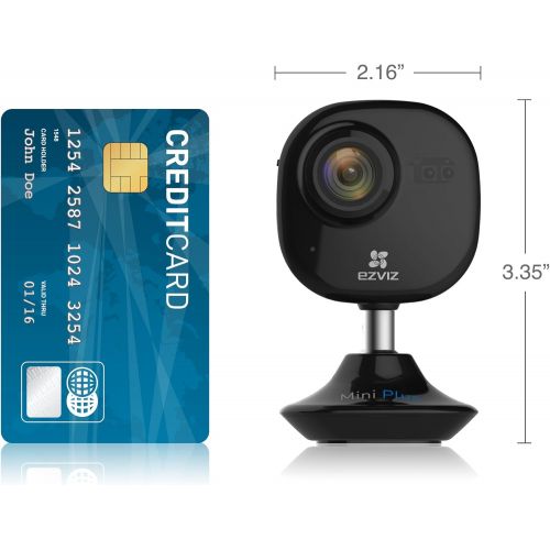  EZVIZ Mini Plus HD 1080p Wi-Fi Video Security Camera, Works with Alexa - Black